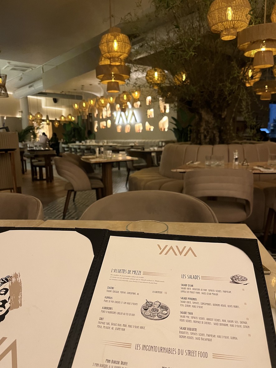 Yava Paris Restaurant menu 1
