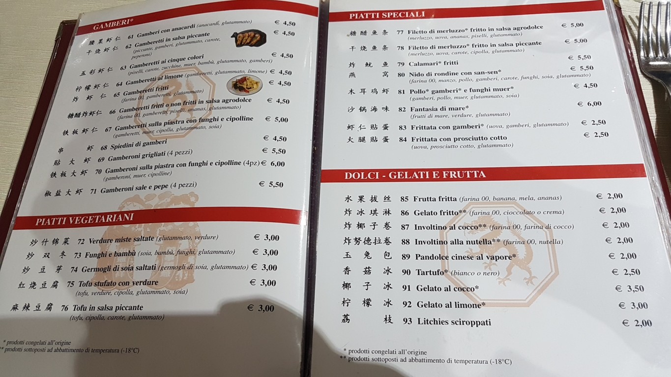 Ristorante Cinese Fantastico menu 2