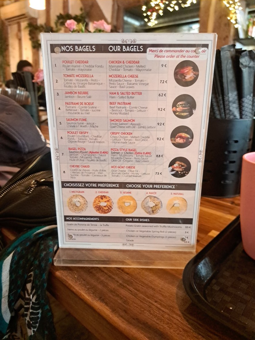 Bagel Baget Café menu 2