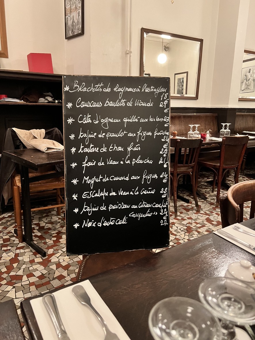 Le Martel menu 2