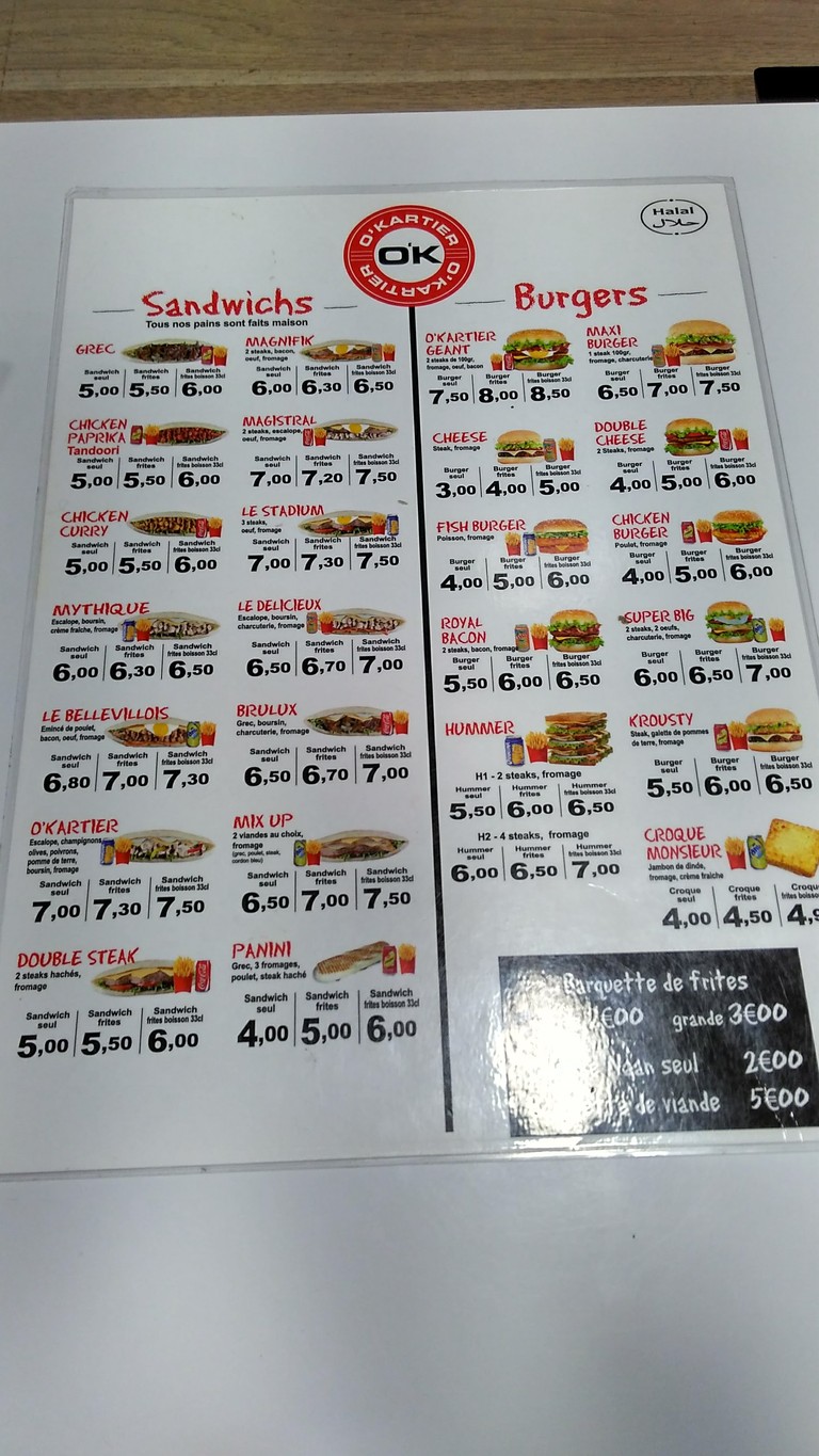 o'kartier menu 1