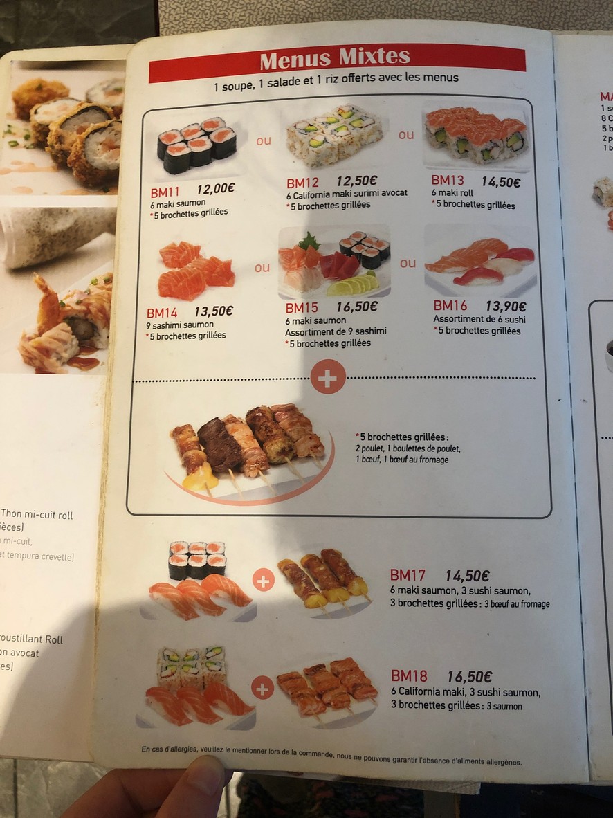 Tokyotori menu 2