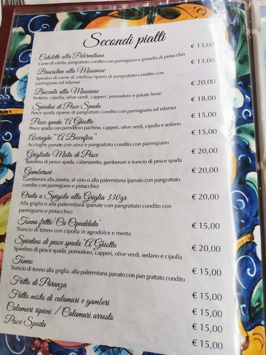 L'Angolo di Sicilia menu 3