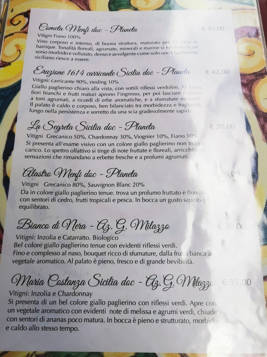 L'Angolo di Sicilia menu 5