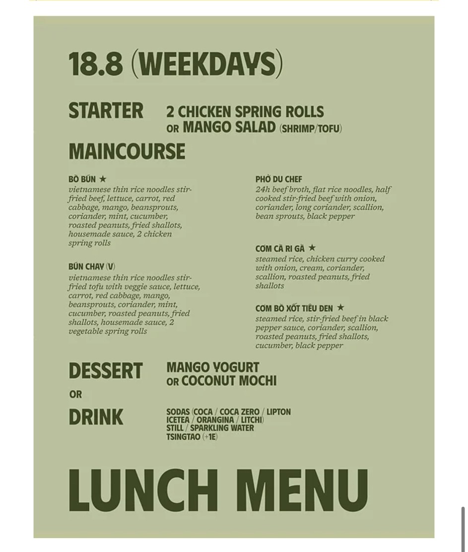 Ha Noi 1988 menu 3