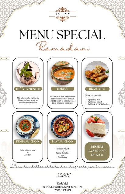 Dar VM - Brunch & Restaurant Marocain Beldi traditionnel