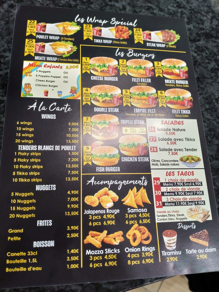 Chicken Eatz menu 2