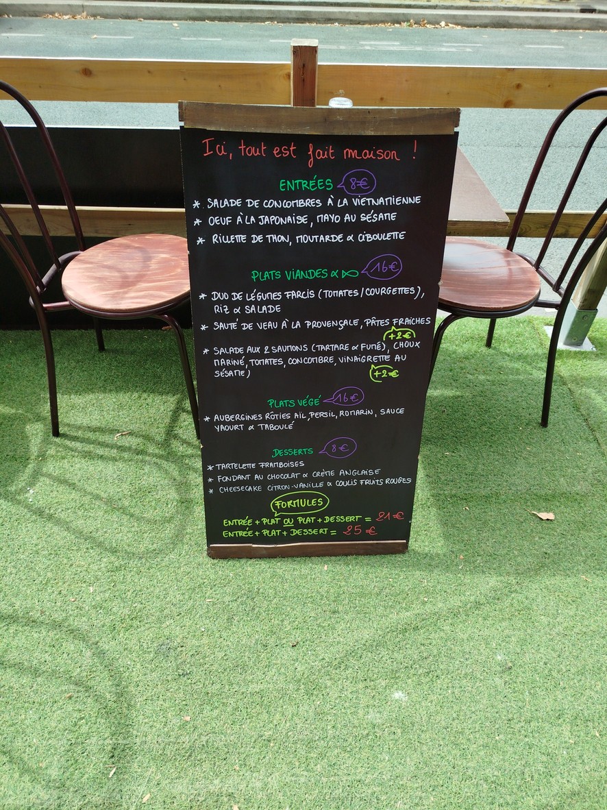 La Roue Libre menu 2