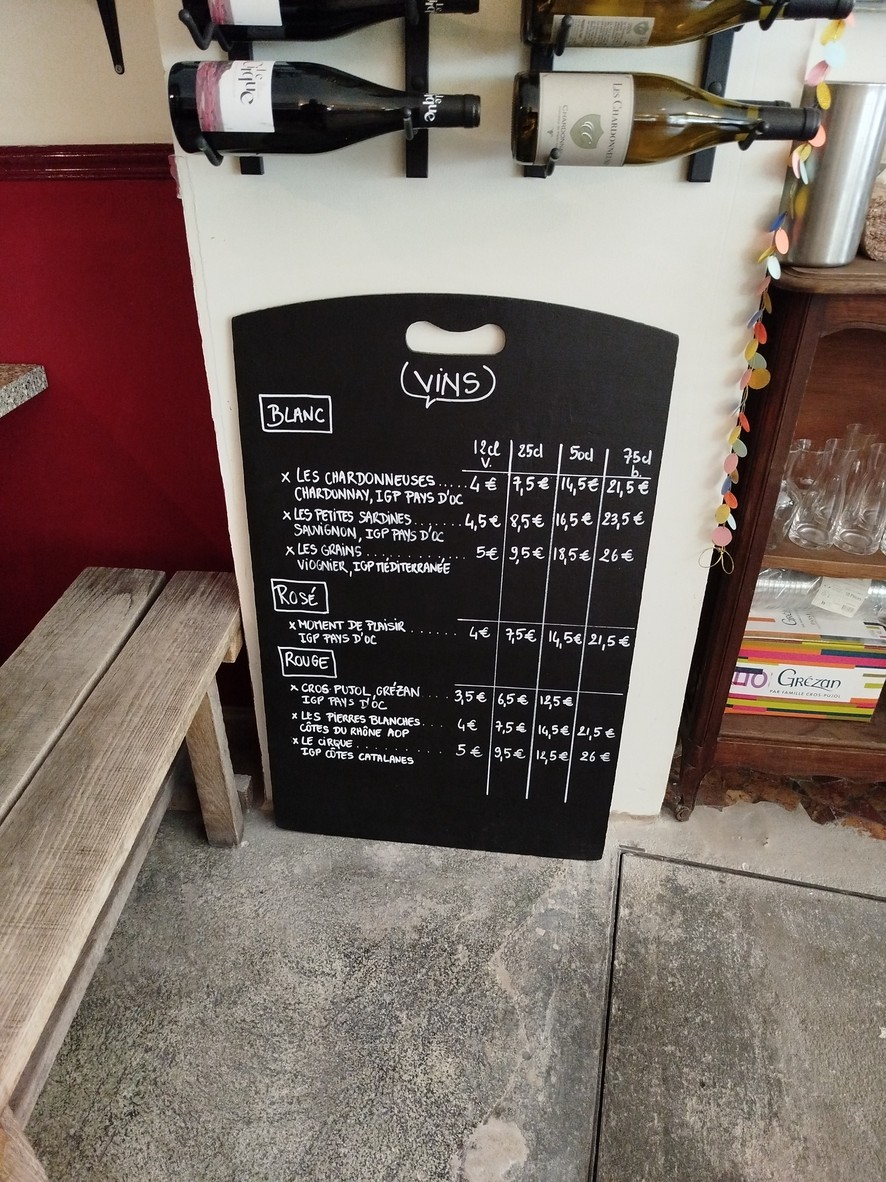 La Roue Libre menu 3