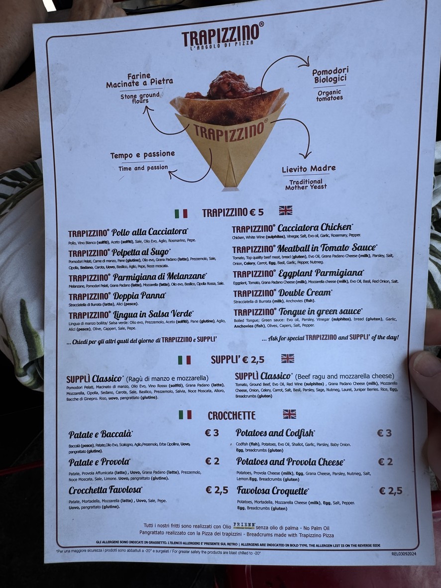 Trapizzino | P.le Provincie menu 1