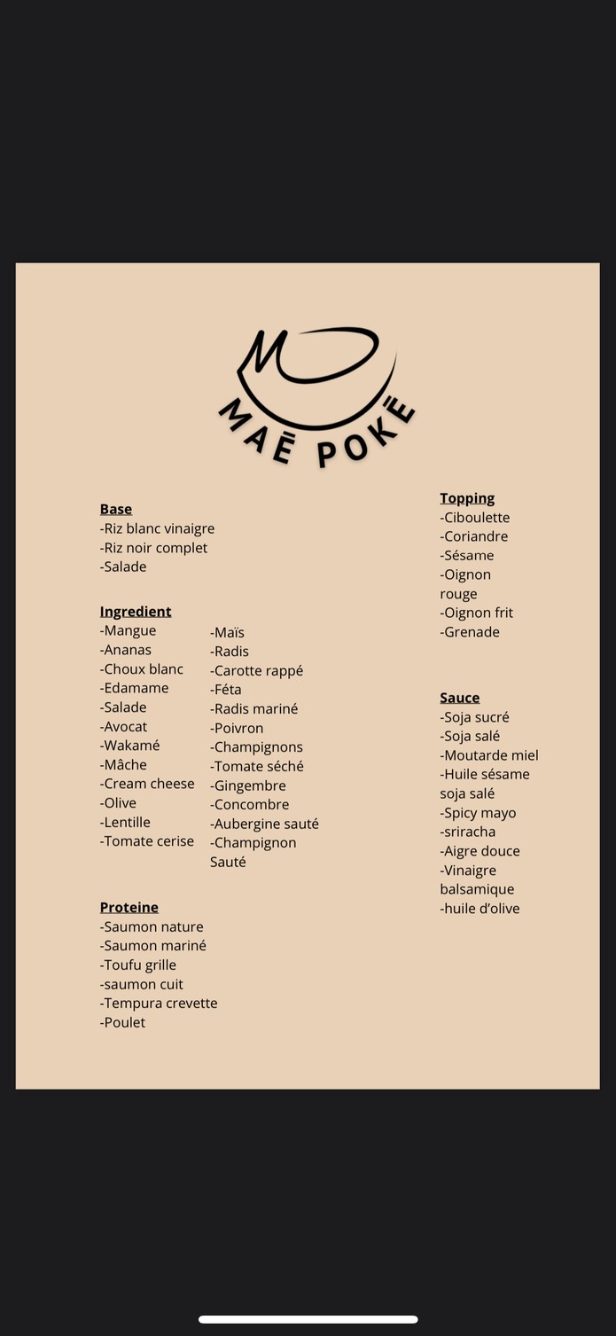 MAÉ POKÉ menu 2