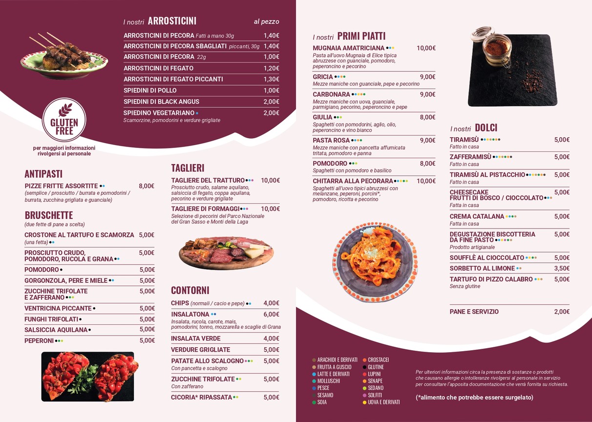 Arrosticini Divini Bufalotta menu 2