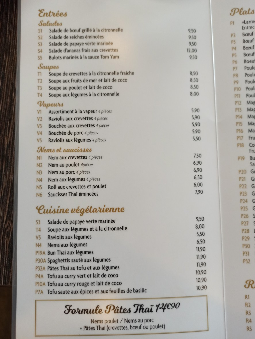 Pad Thaï menu 3