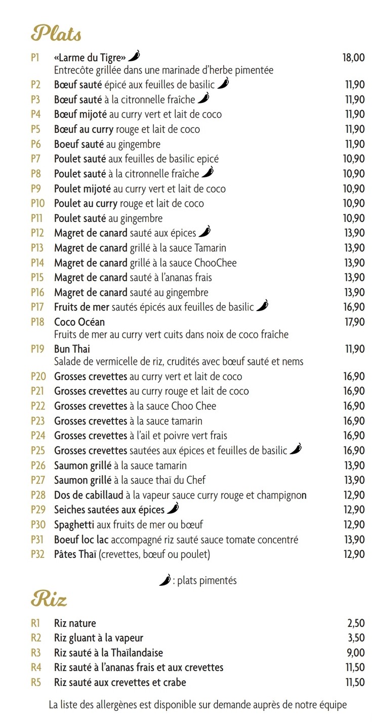 Pad Thaï menu 4