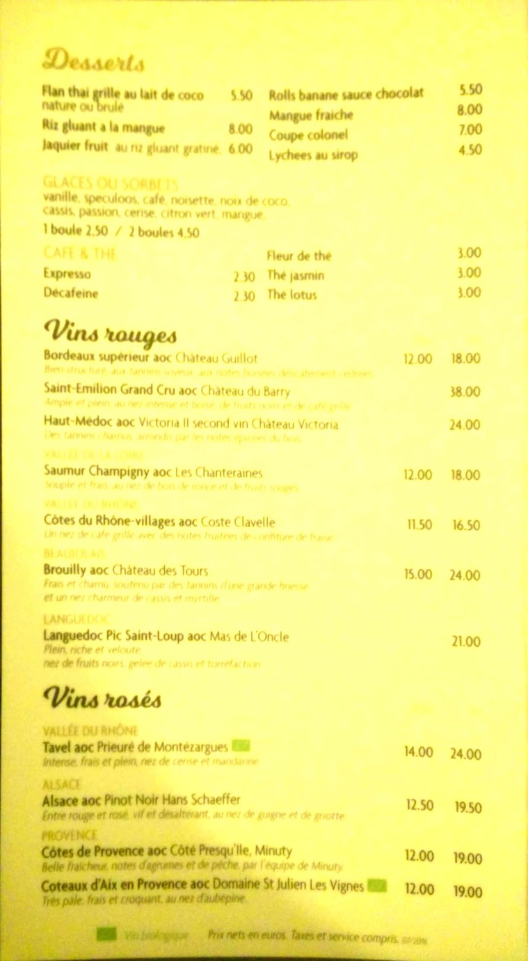 Pad Thaï menu 5