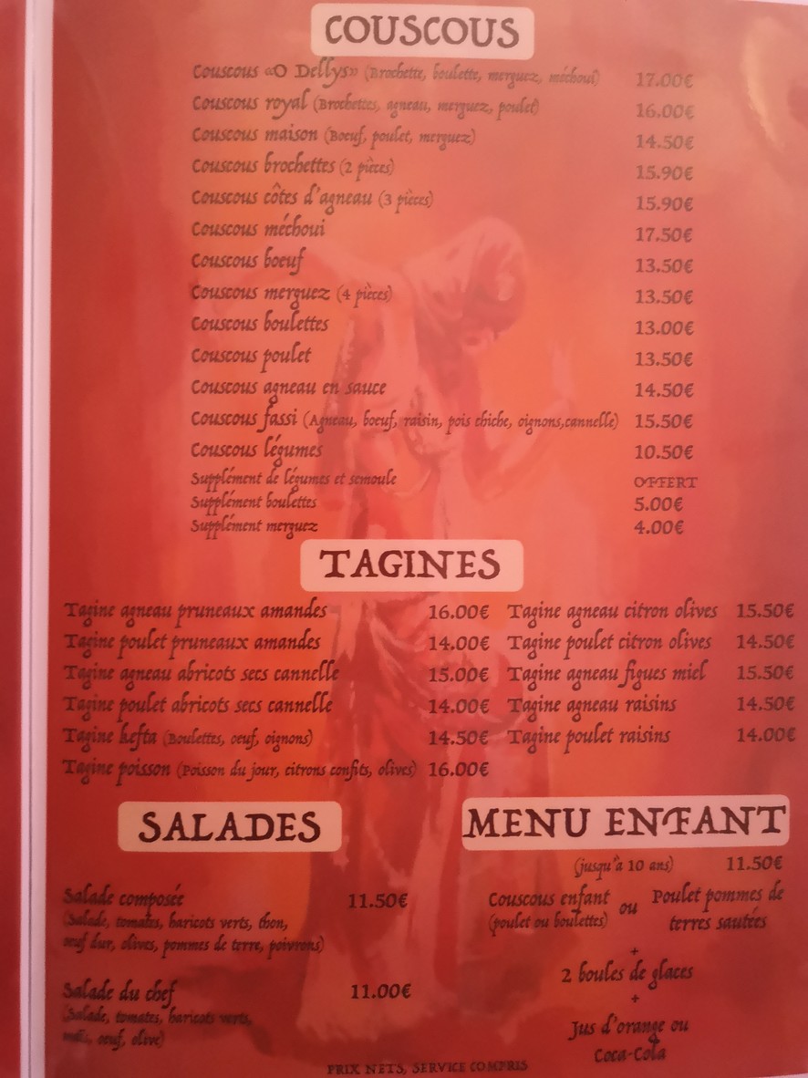 O Dellys menu 1