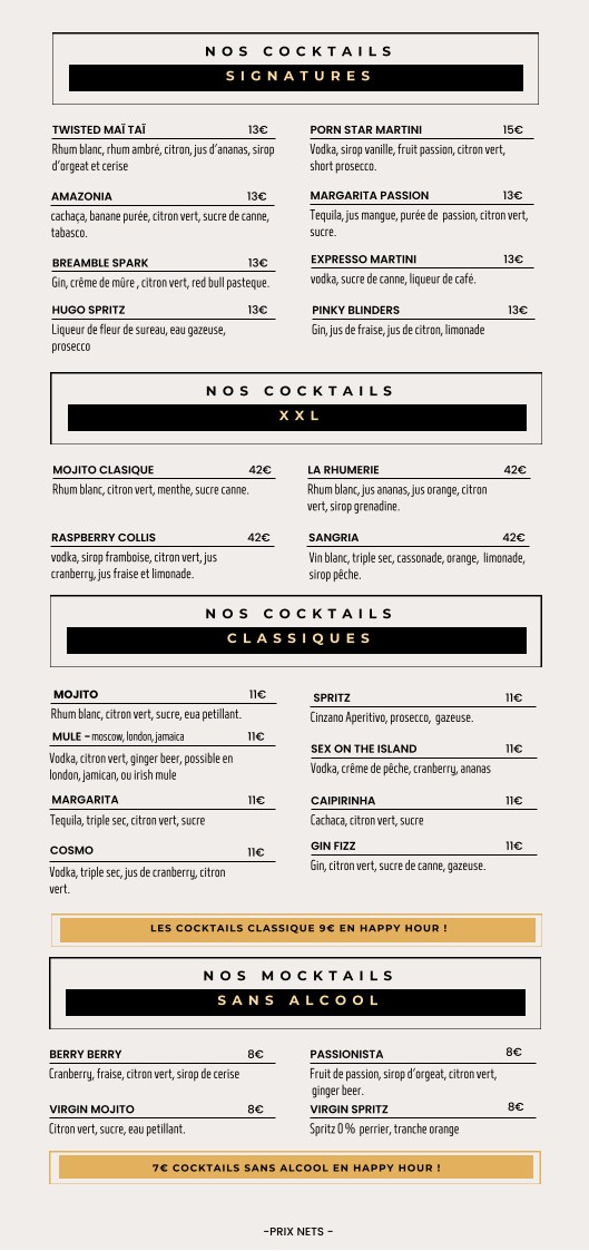 Sonido Seguin menu 2
