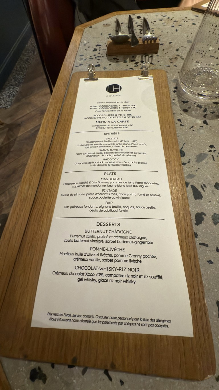 L'Hommage menu 2