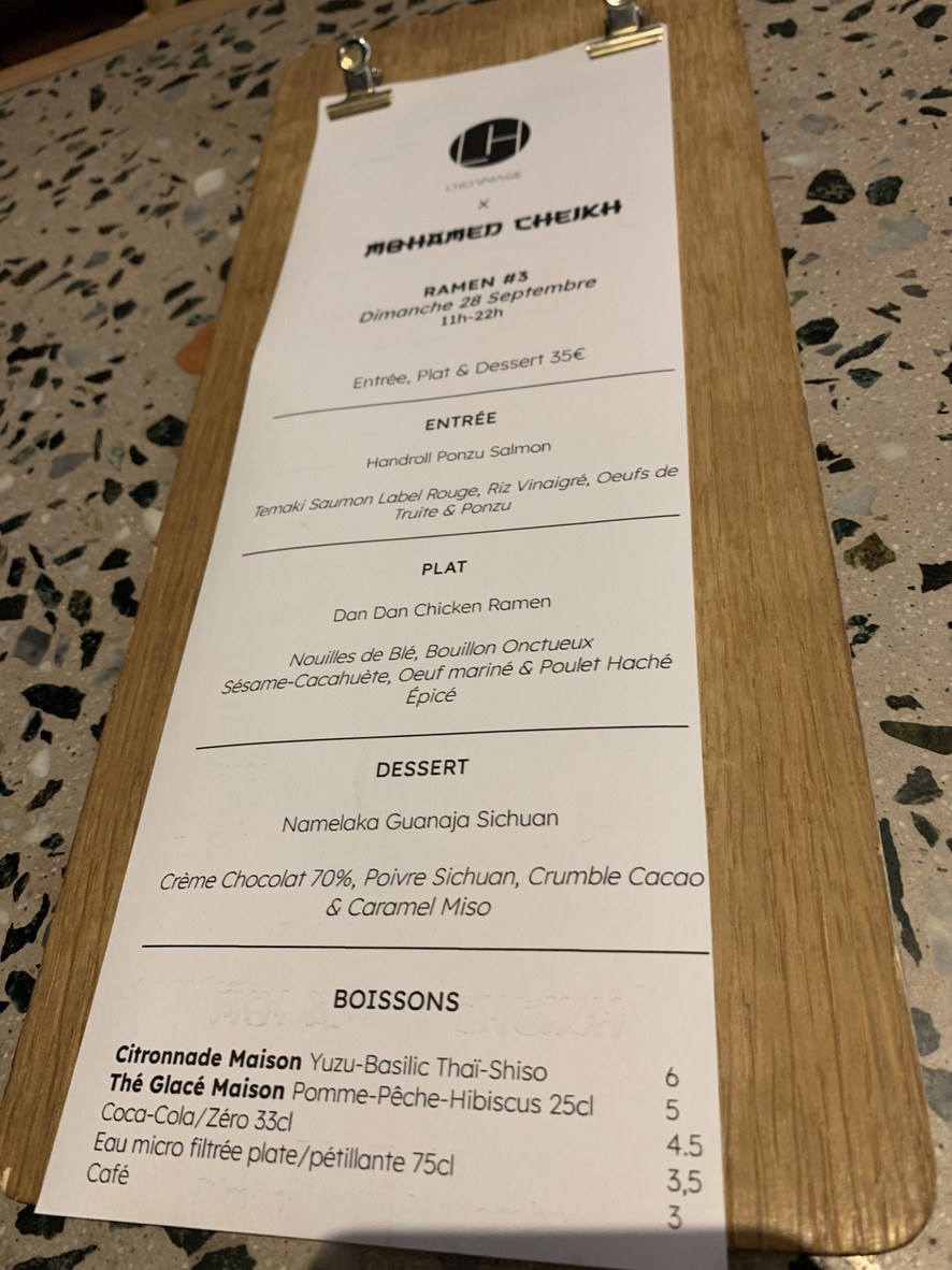 L'Hommage menu 4