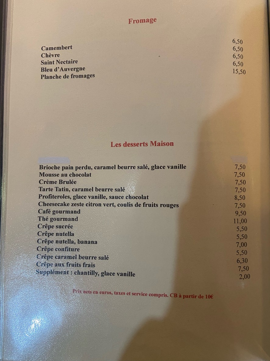L'Annexe menu 3