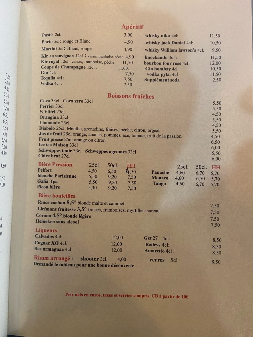 L'Annexe menu 4