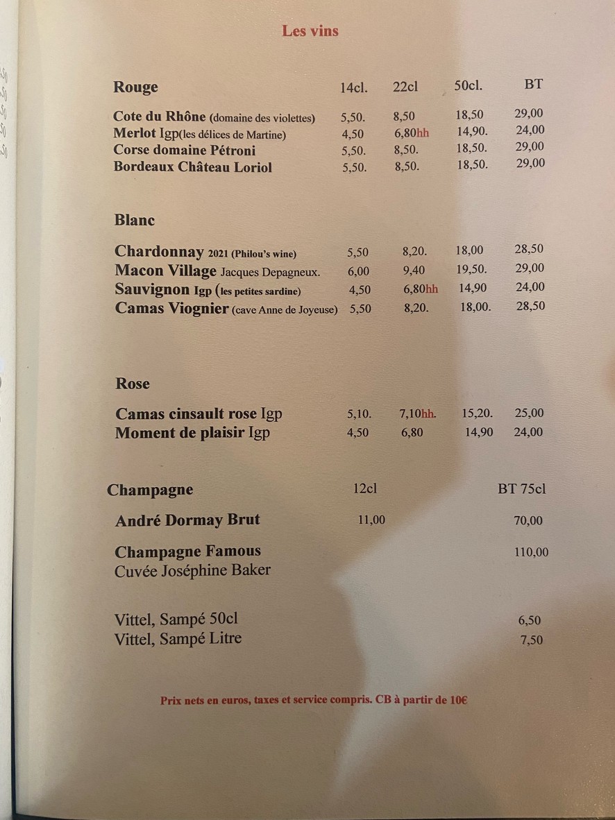 L'Annexe menu 6