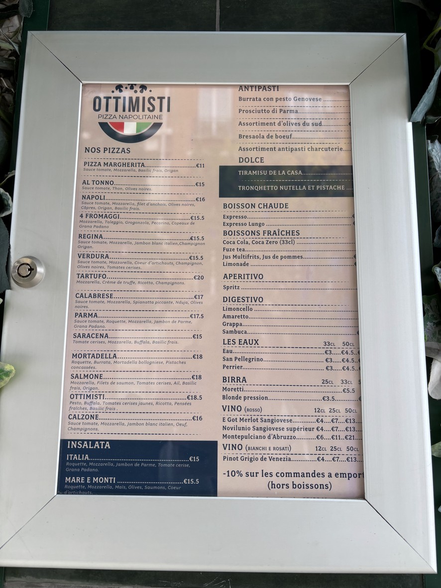 Ottimisti menu 1