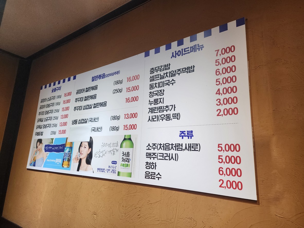 Pescado anguila de Toyo Jagalchi menu 1