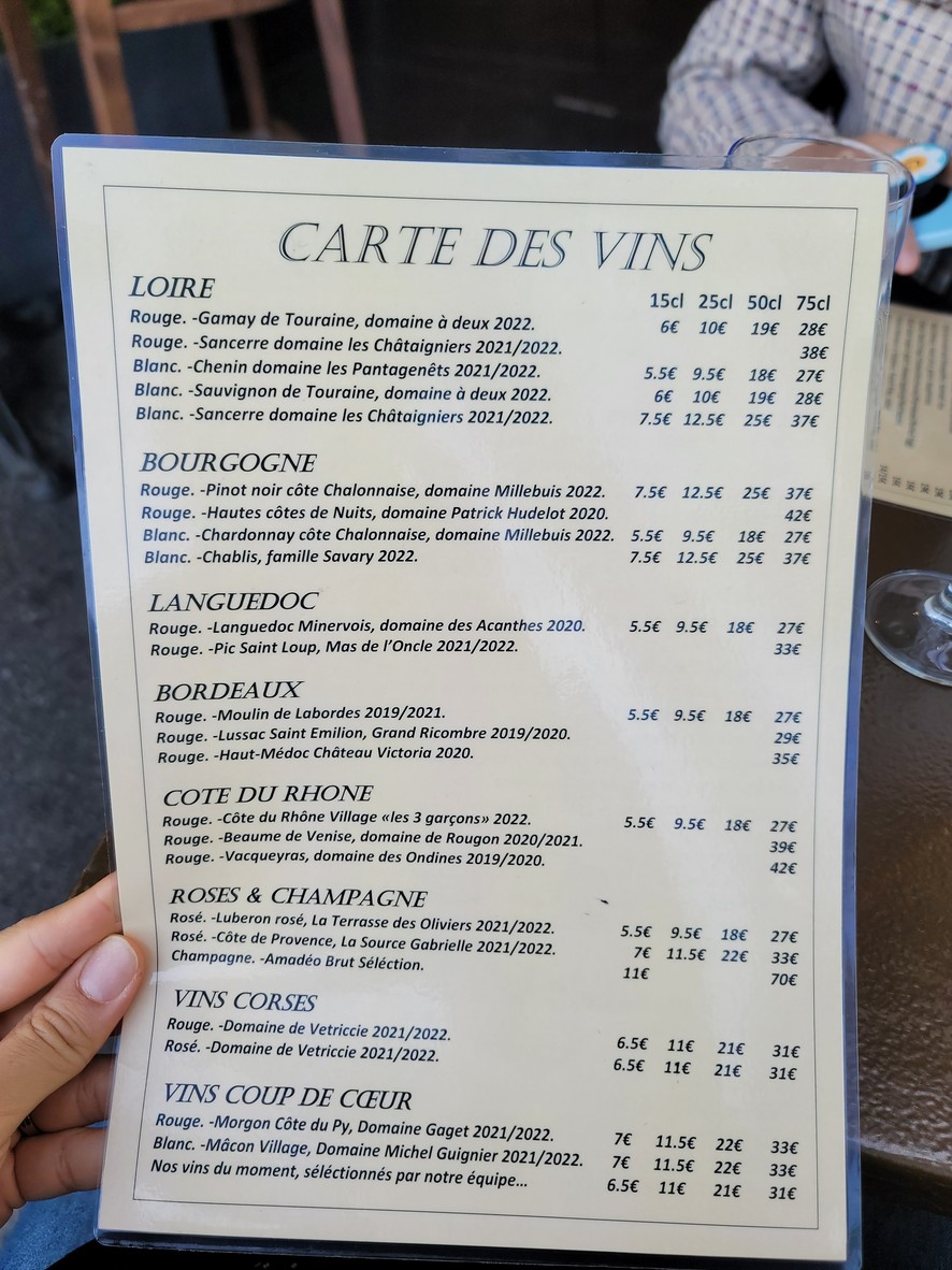 Brasserie L'Apollinaire menu 2