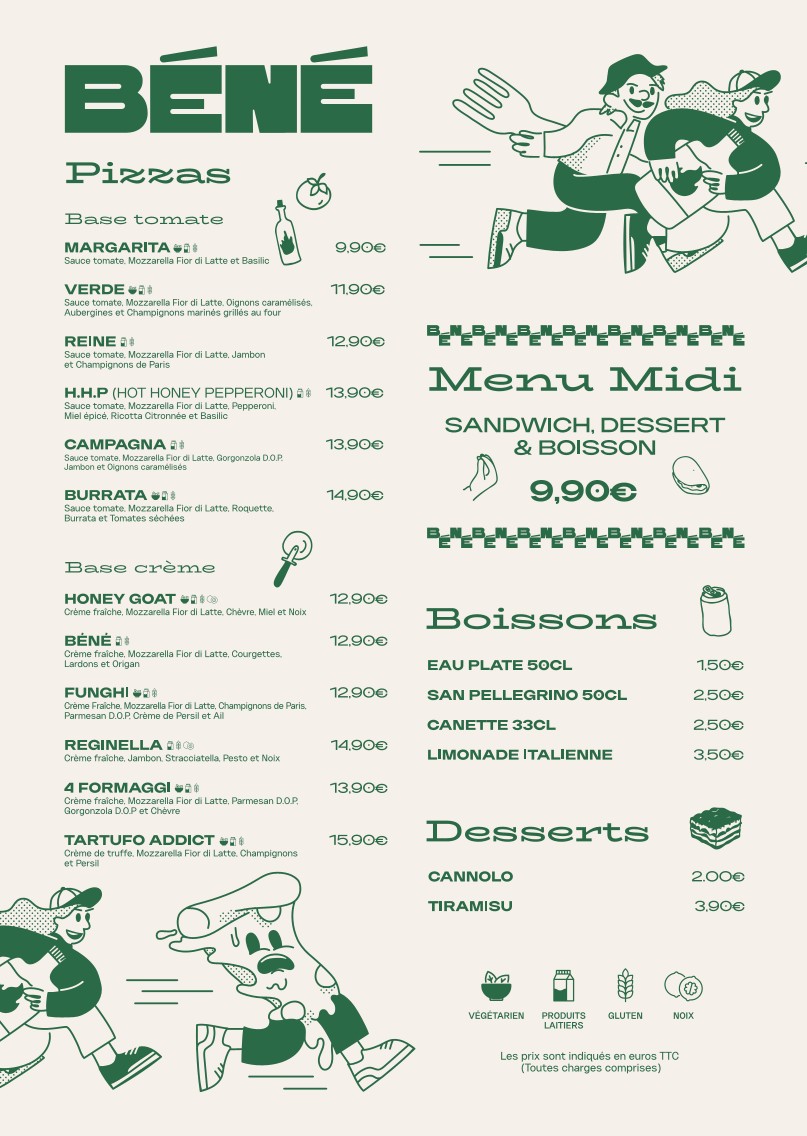 BÉNÉ PIZZERIA menu 1