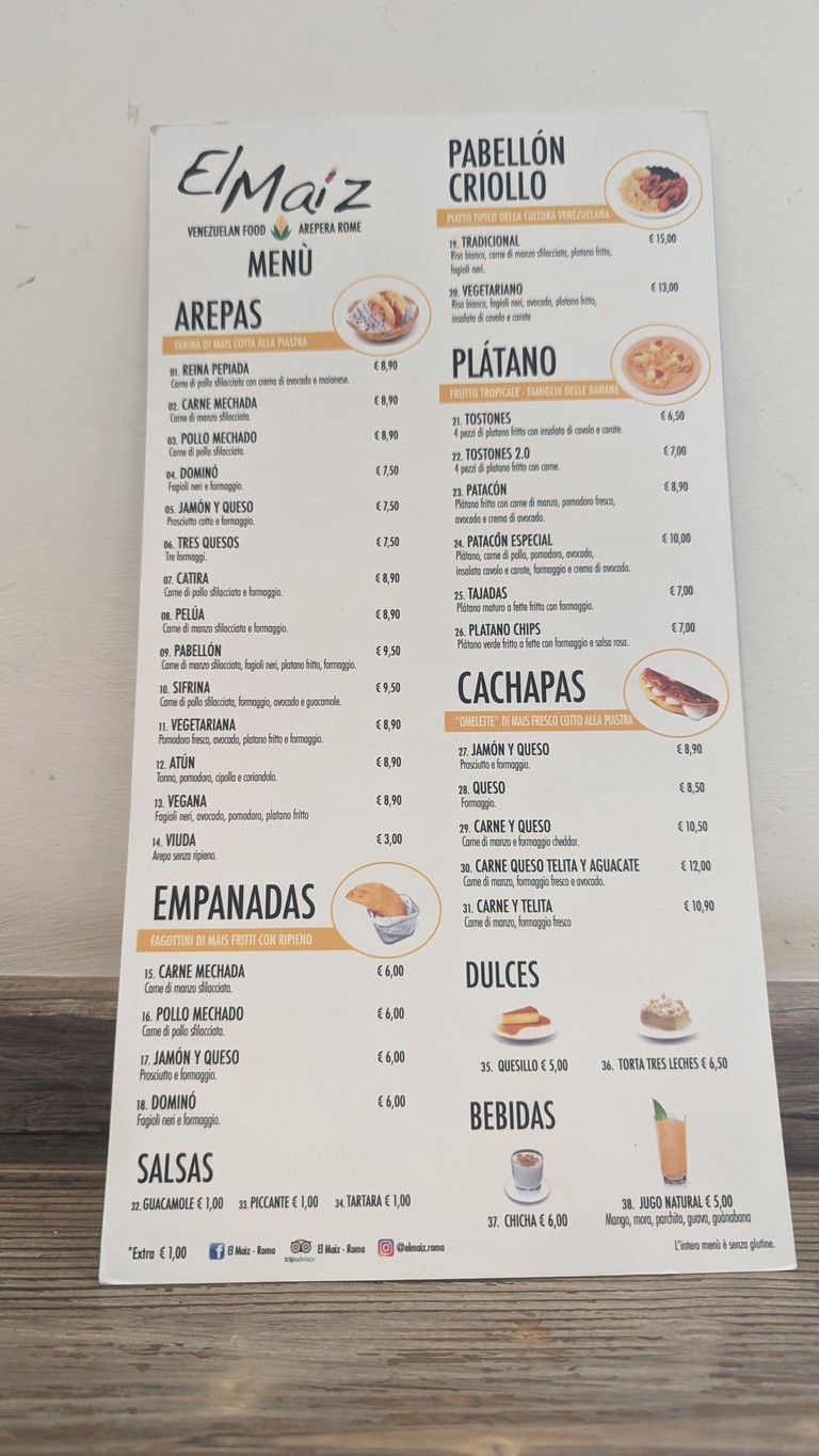 El Maíz - Roma Prati menu 1