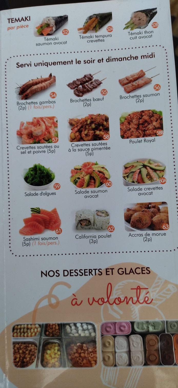 Top Sushi menu 3