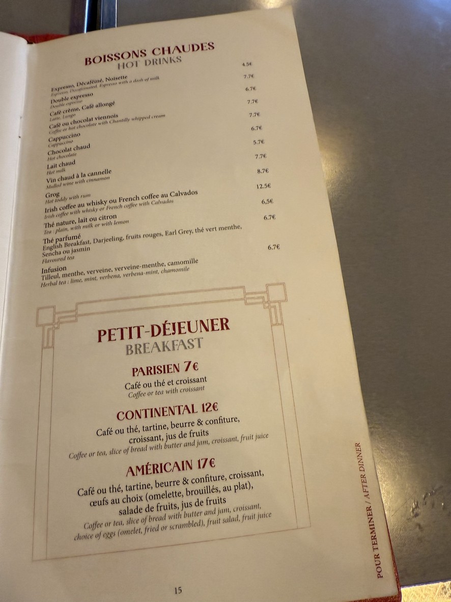 La Mère Catherine menu 4