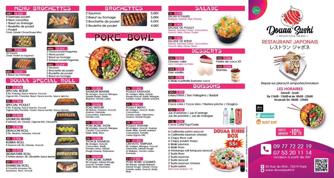 Douaa Sushi menu 1