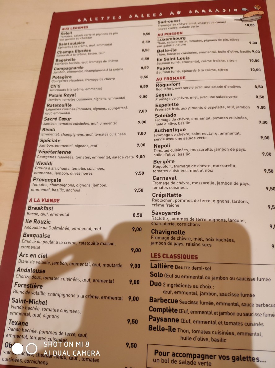 La Cabane Gourmande menu 2