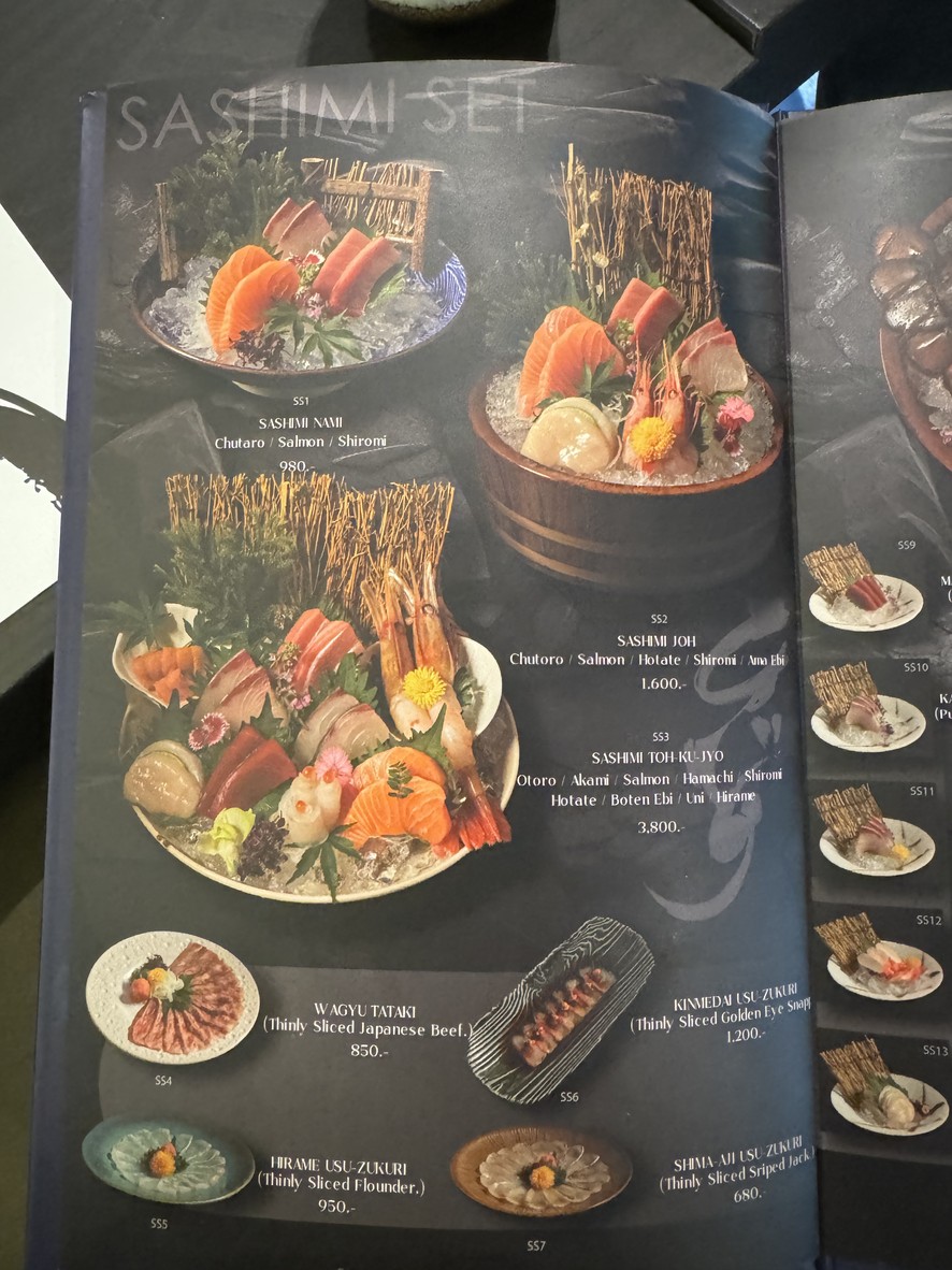 HIJIRI SUSHI menu 2