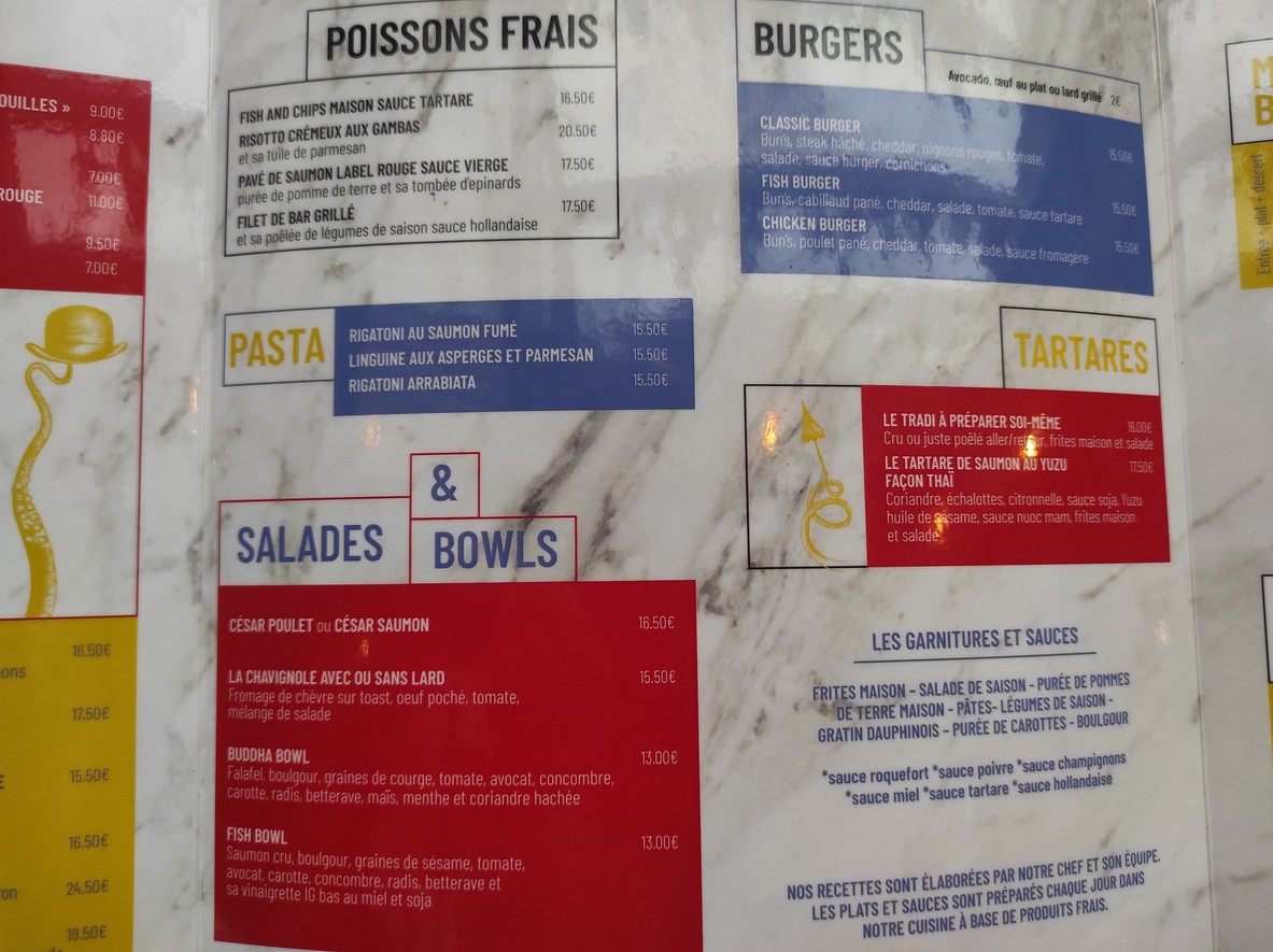 La Maison - Bistrot menu 2