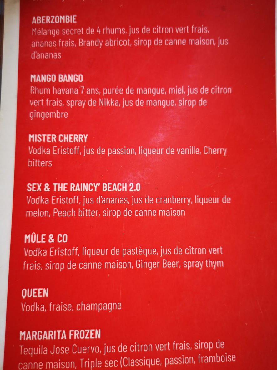 La Maison - Bistrot menu 5