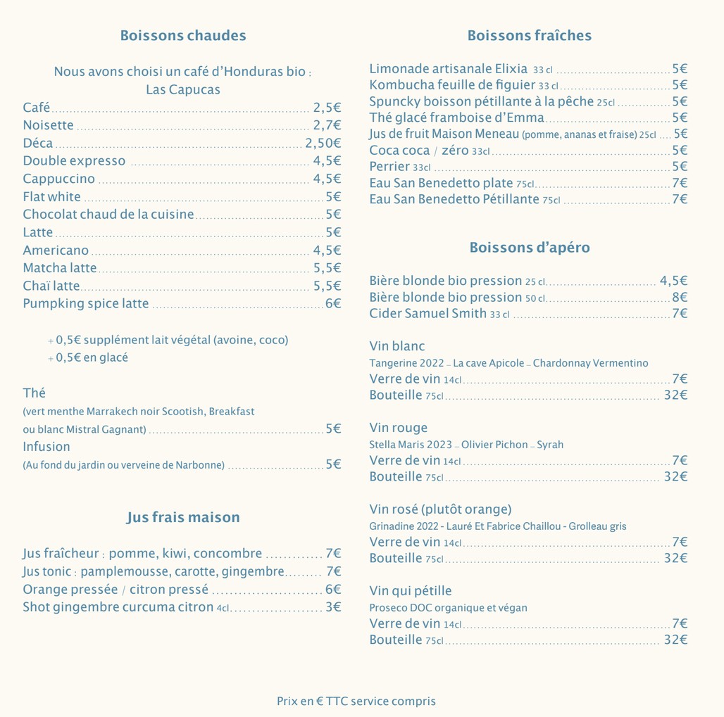 Café Gizèle menu 3
