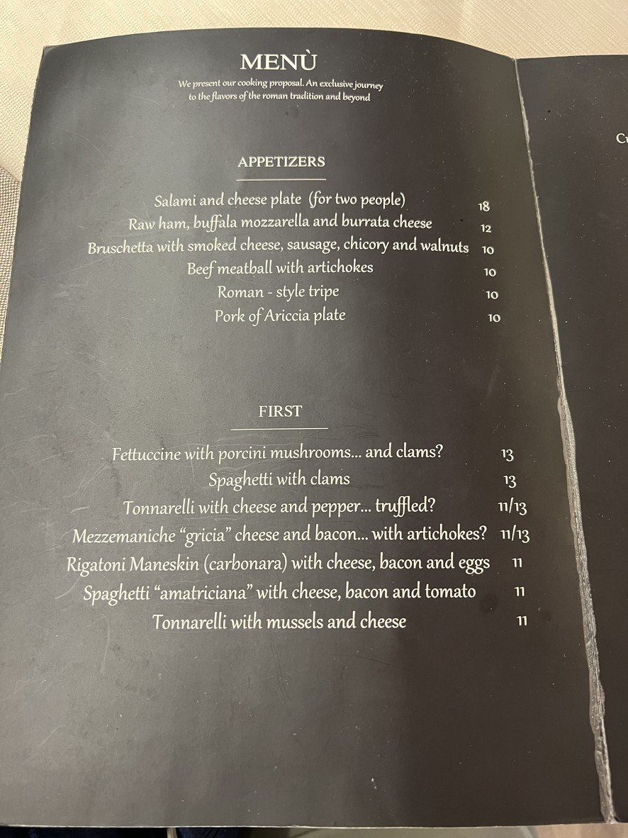 La cantina di Cesare -Osteria- menu 1