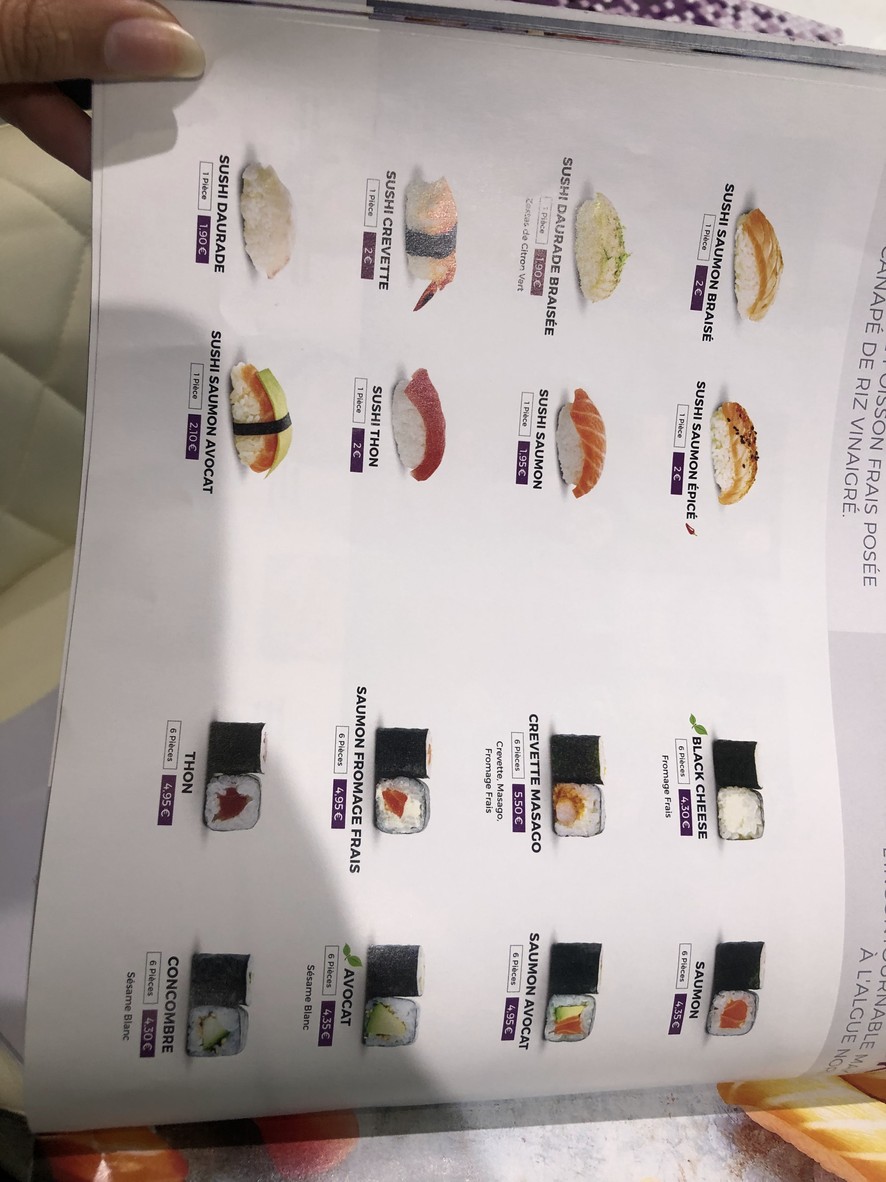 Eat SUSHI Montreuil menu 2