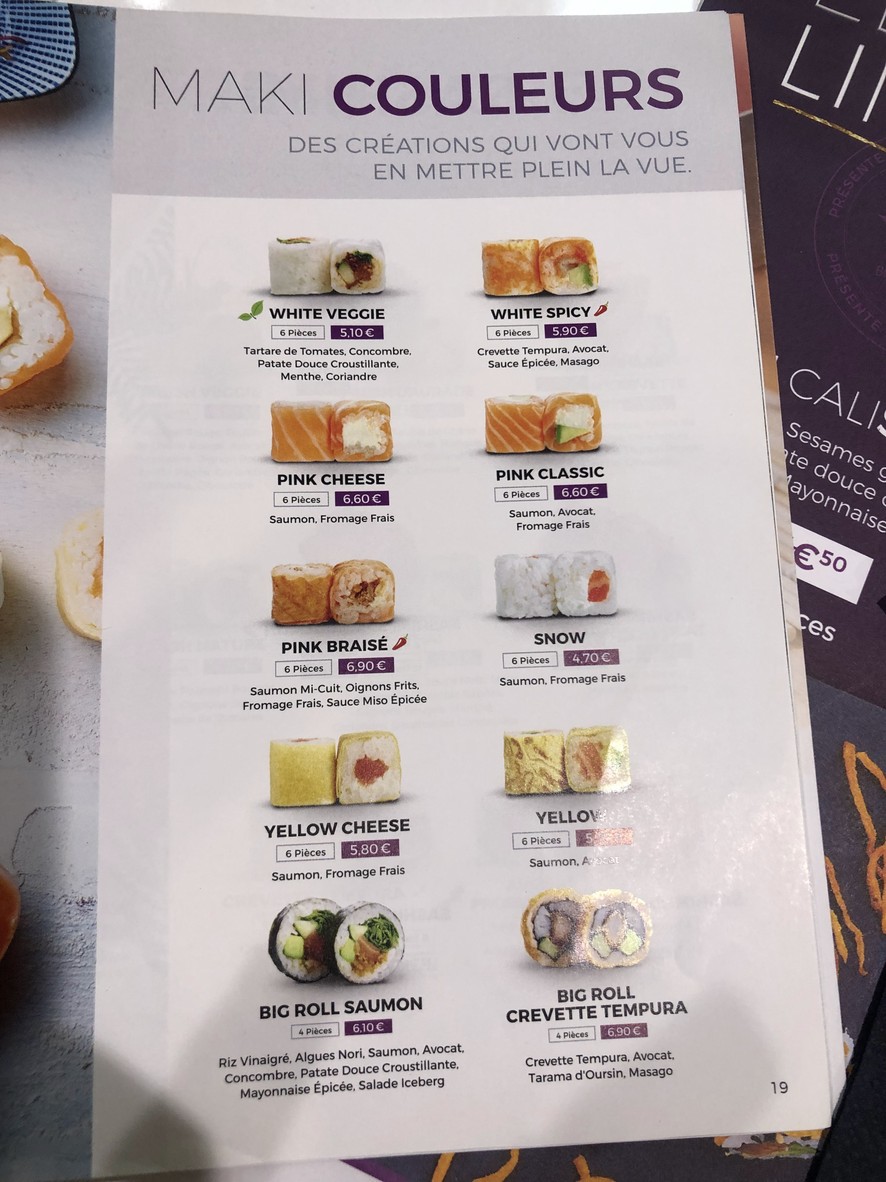 Eat SUSHI Montreuil menu 4