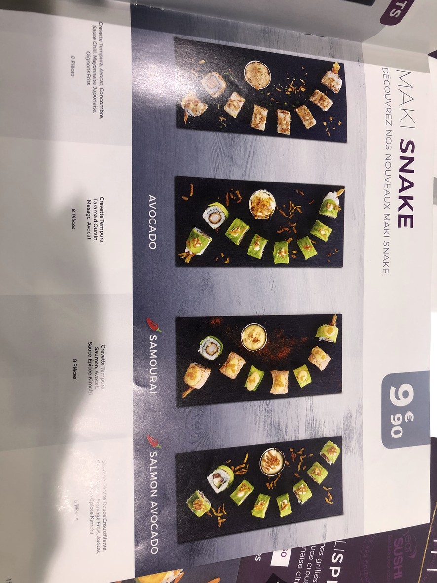 Eat SUSHI Montreuil menu 5