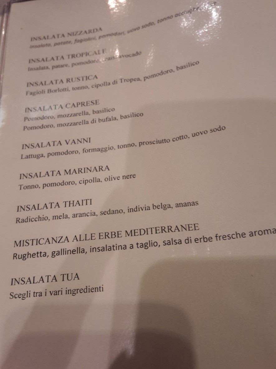 Vanni menu 1