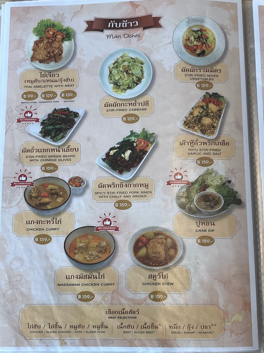 Thong Phan Chang Sukhothai 5 menu 2