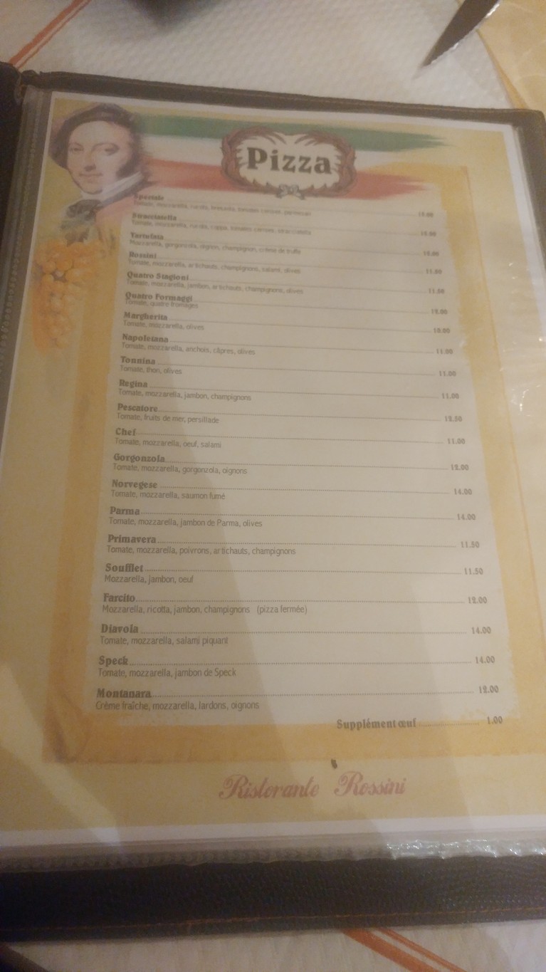 Pizzeria Rossini menu 1
