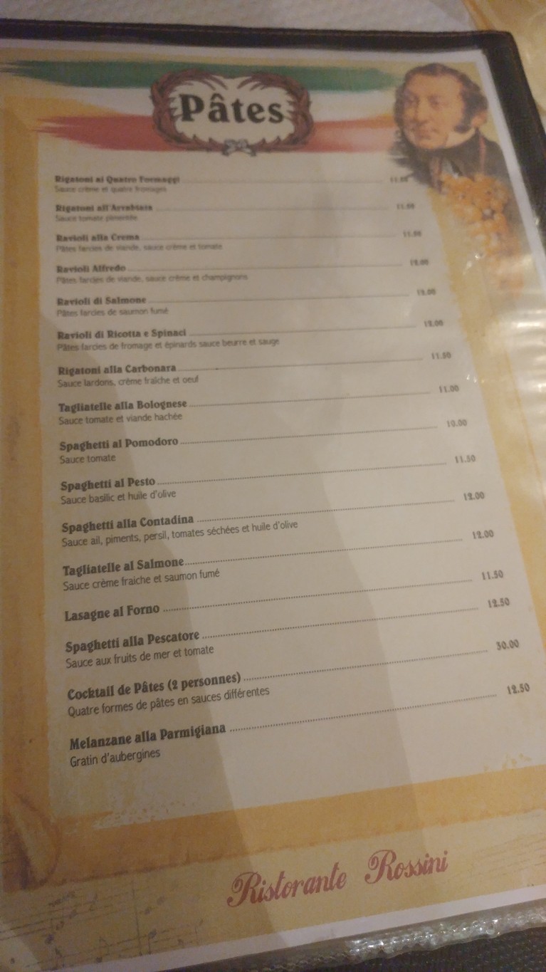 Pizzeria Rossini menu 2