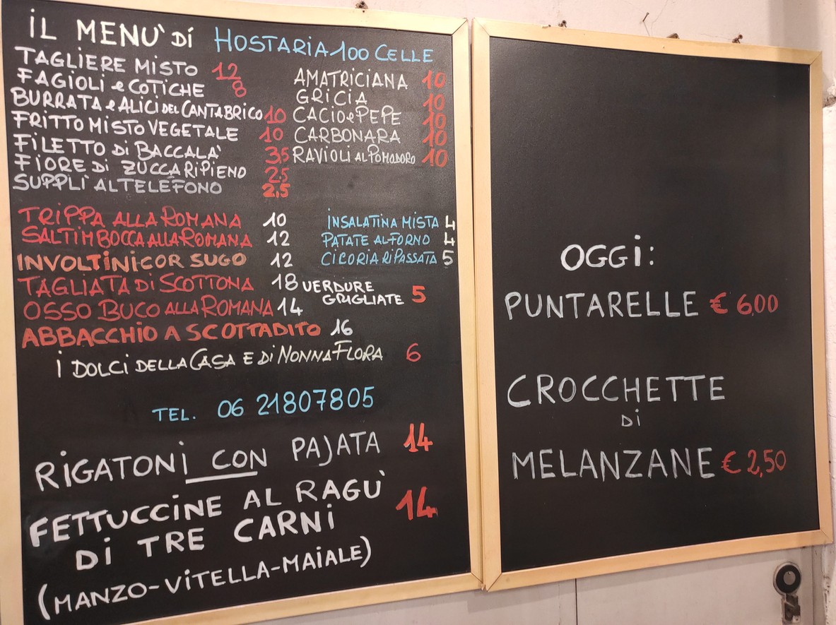 Hostaria 100Celle Ristorante di Quartiere a Centocelle menu 1