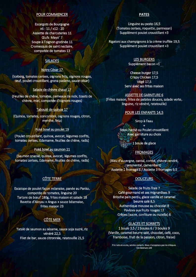 La Succursale menu 1