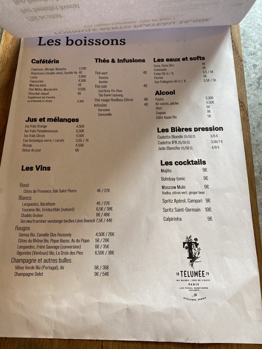 Télumée menu 4